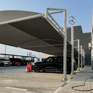 PVC and PVDF fabric car parking shade